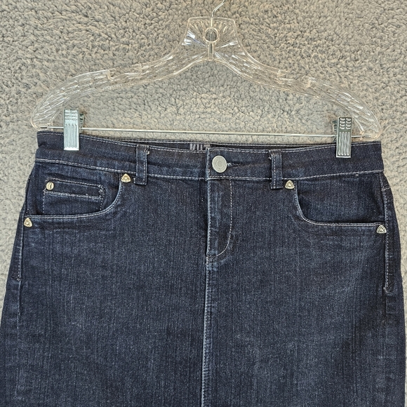 Kut From The Kloth Dark Blue Denim, Jean Skirt Sz 8. - Picture 2 of 10
